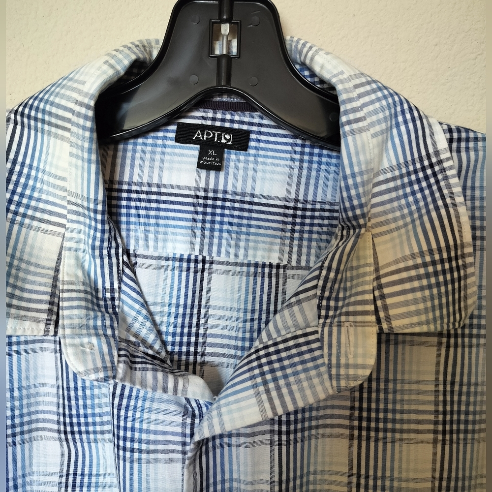 Apt 9 Apt9 men's formal casual button down shirt plaid striped XL - Picture 2 of 4